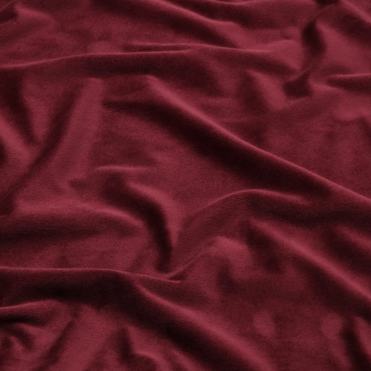 Copripiumino e due federe in velluto (260 x 240 cm) Amance Viola Burgundy