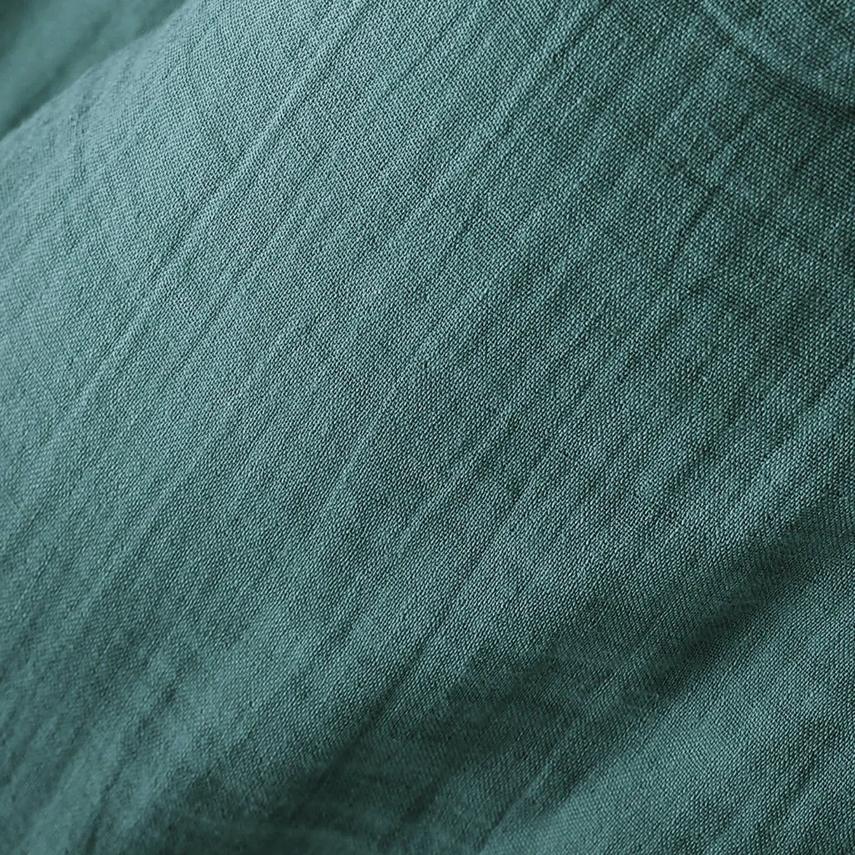 Drap housse gaze de coton (120 x 200 cm) Gaïa Bleu canard