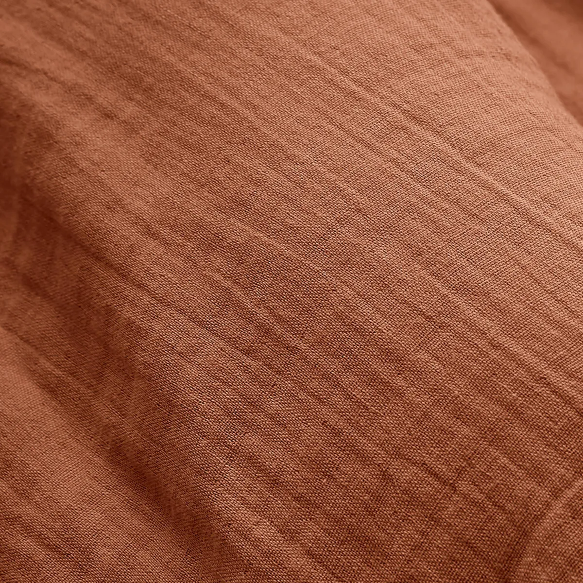Drap housse gaze de coton (120 x 200 cm) Gaïa Terracotta