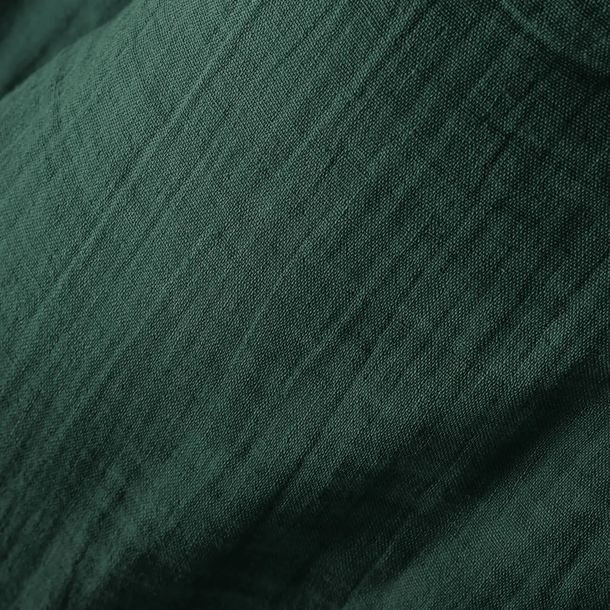 Drap housse gaze de coton (120 x 190 cm) Gaïa Vert sapin
