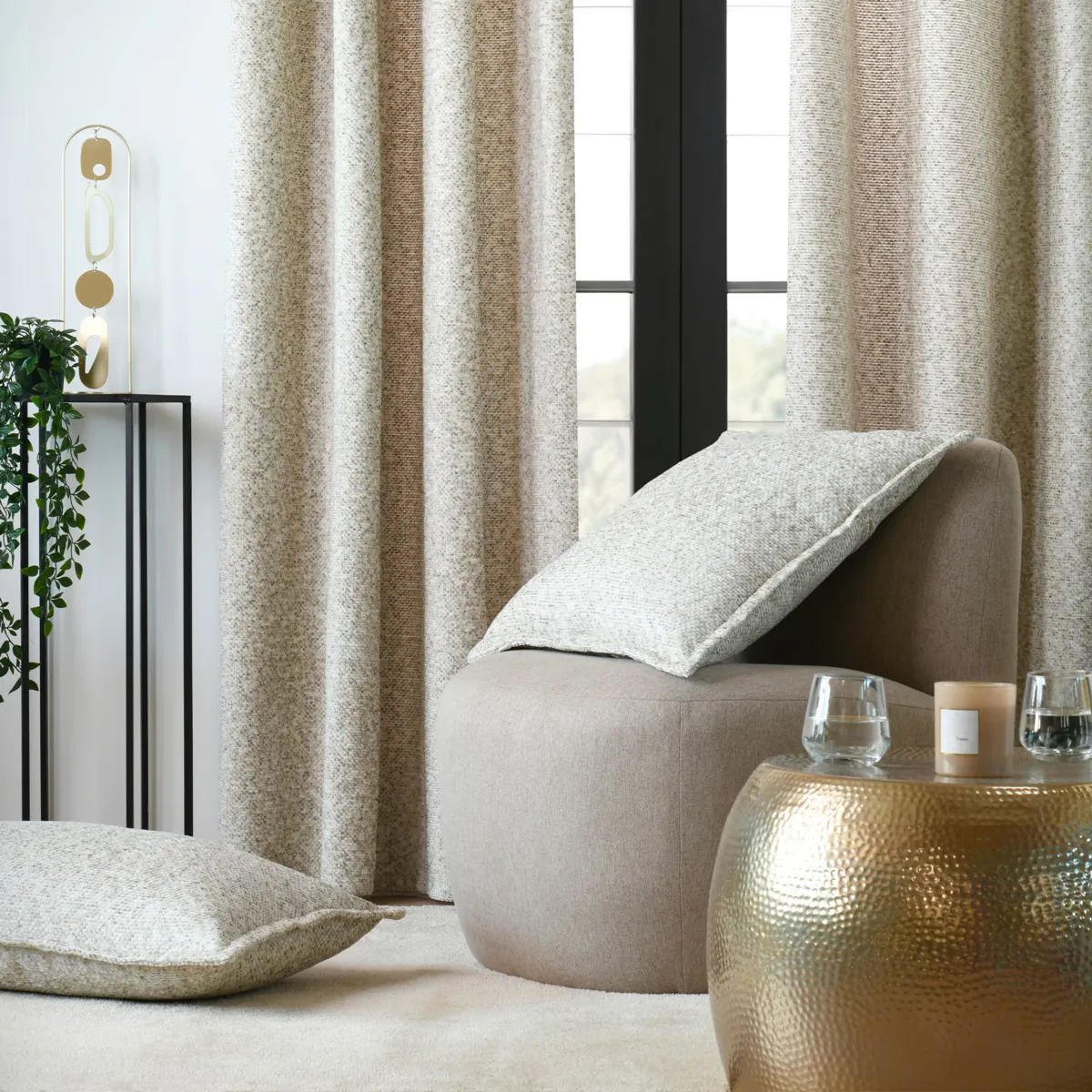 Tenda in ciniglia (140 x 260 cm) Dublin Grigio