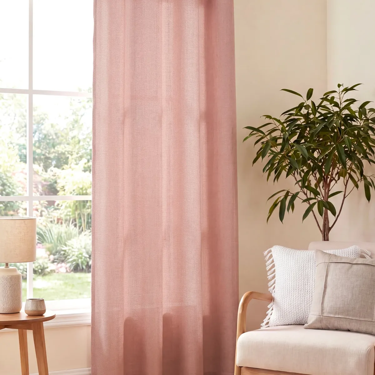 Tenda a occhielli (140 x 240 cm) Marisol Rosa