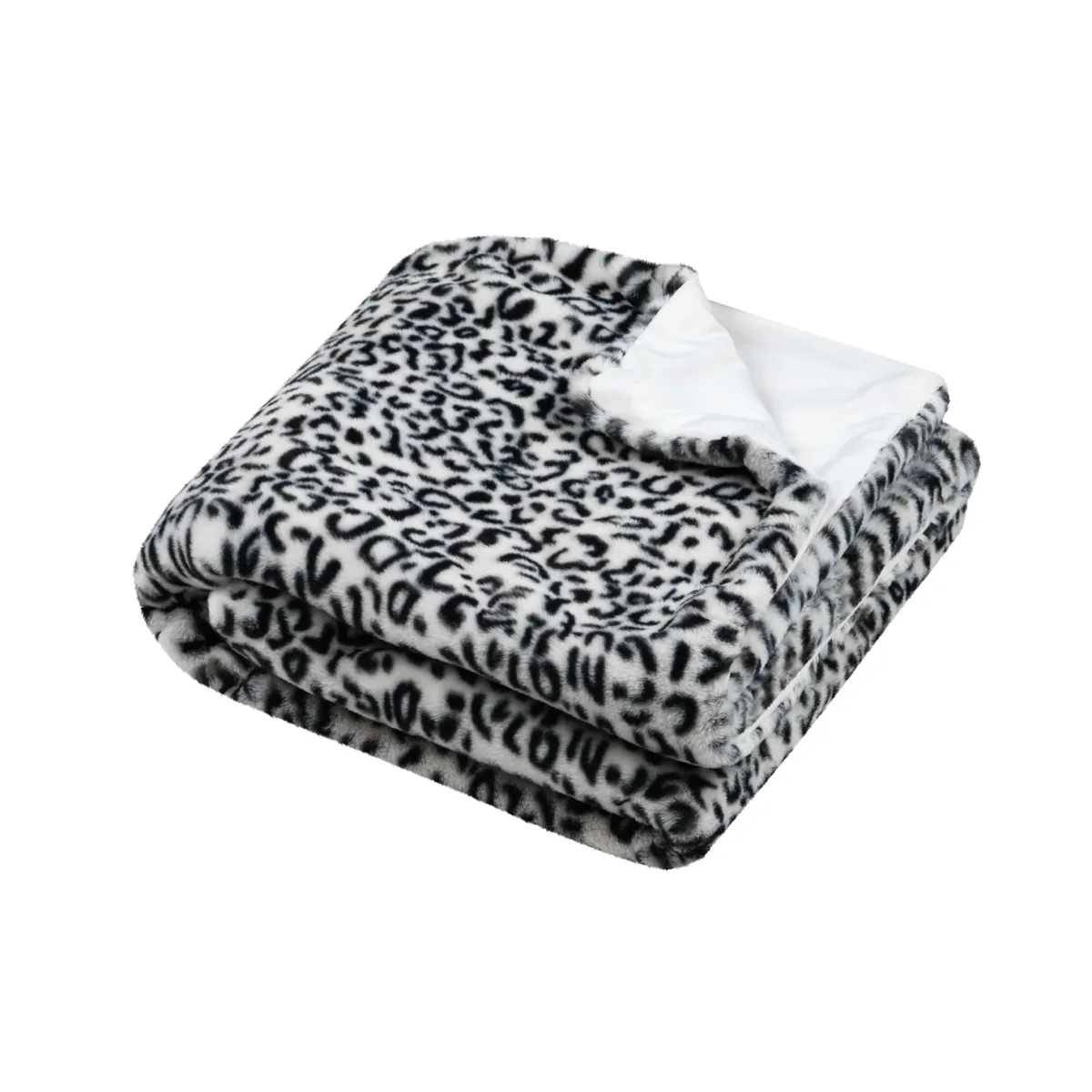 Plaid in ecopelliccia (130 x 160 cm) Panthera Nero