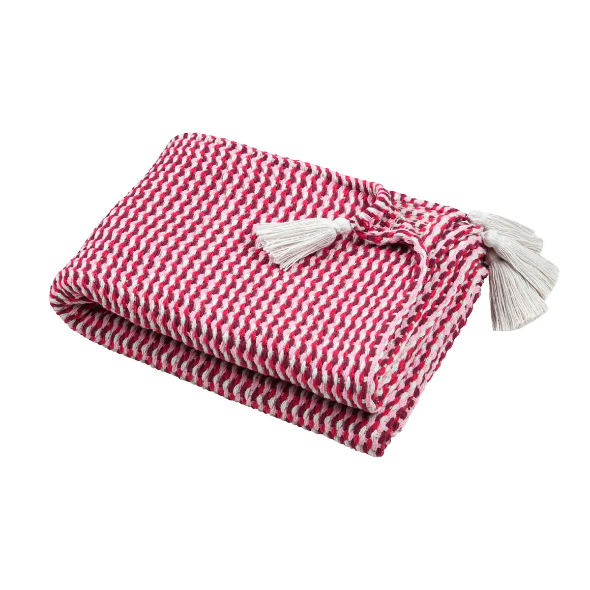 Plaid in cotone riciclato (125 x 150 cm) Bellissima Rosa fucsia