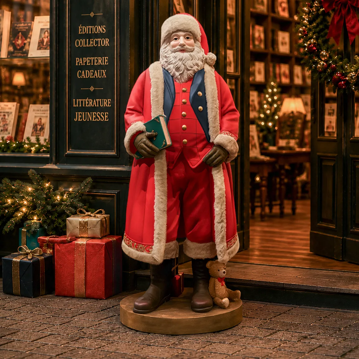 Babbo Natale Tradizionale Gigante (H163 cm) Augustin Rosso