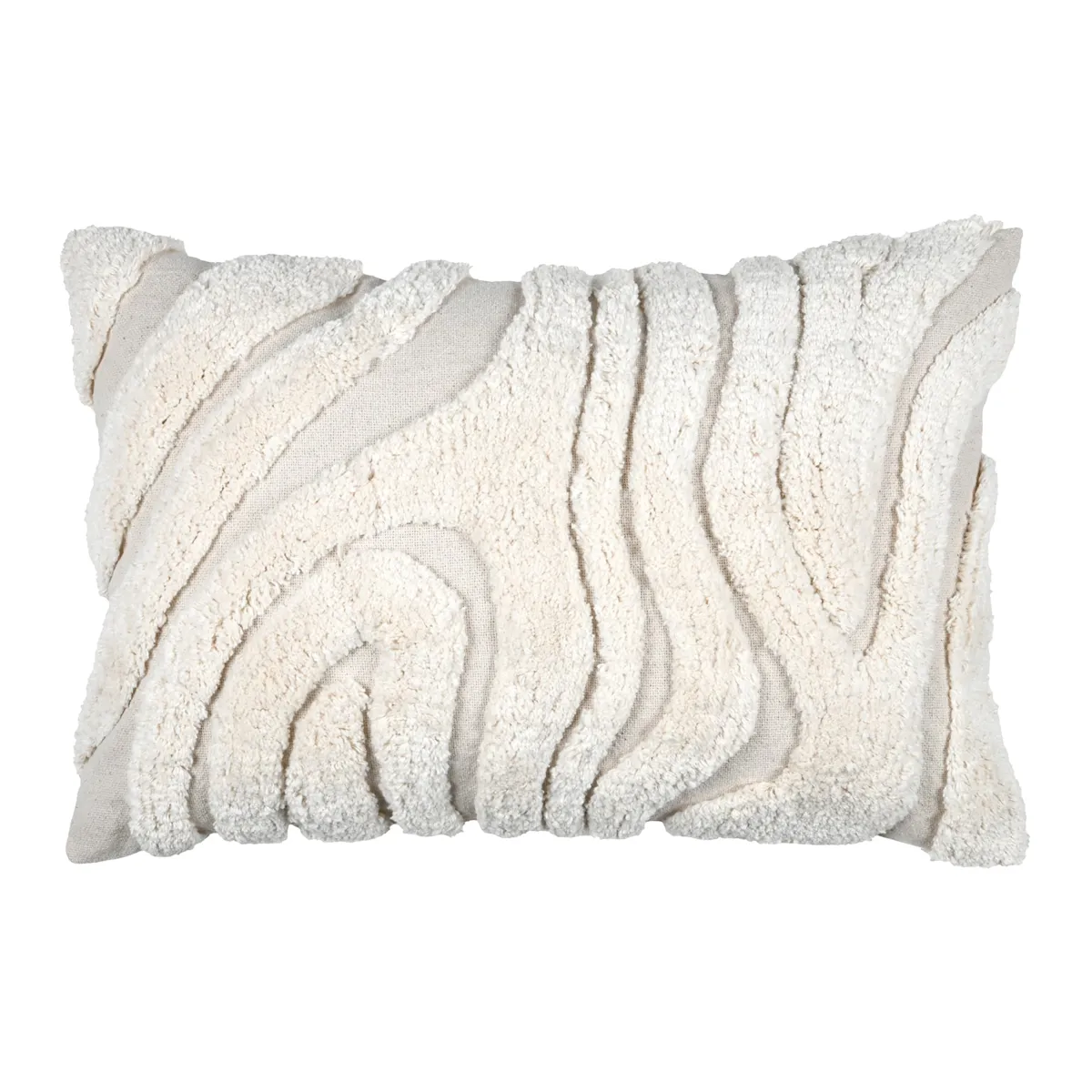 Cuscino rettangolare in cotone (40 x 60 cm) Felidae Ecru