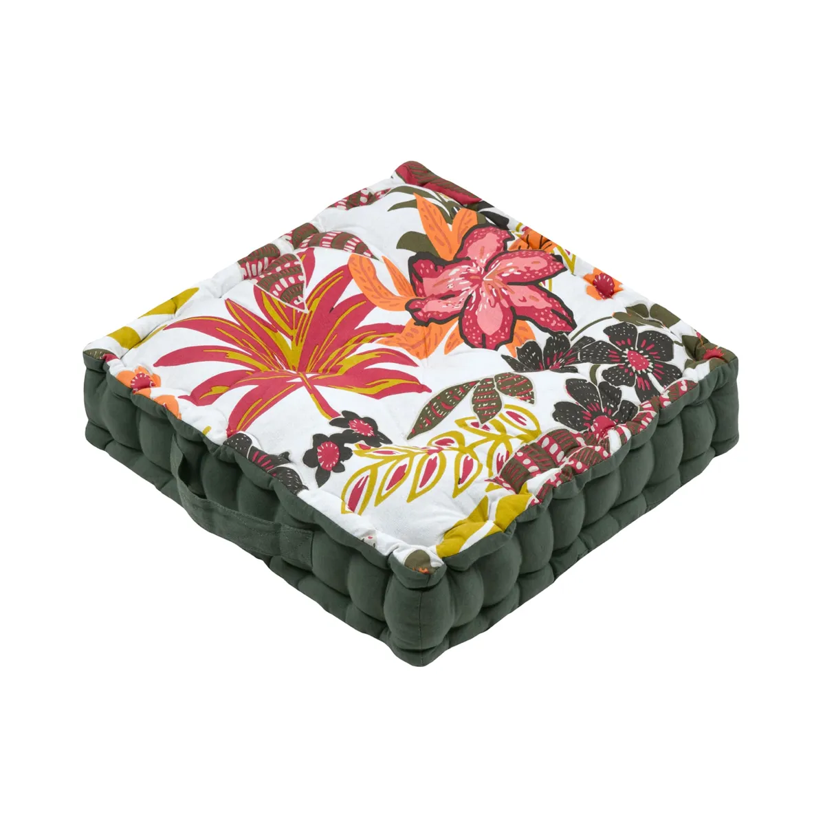Cuscino da pavimento quadrato in cotone (45 x 45 cm) Tenali Multicolore