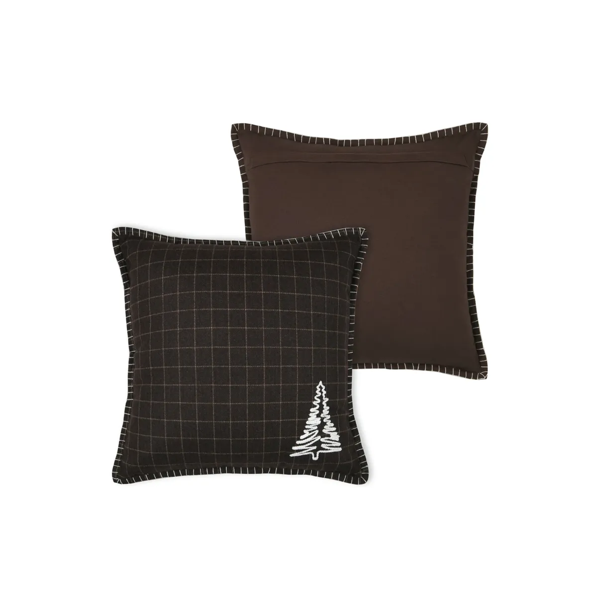 Cuscino quadrato effetto lana (45 x 45 cm) Brame Marrone