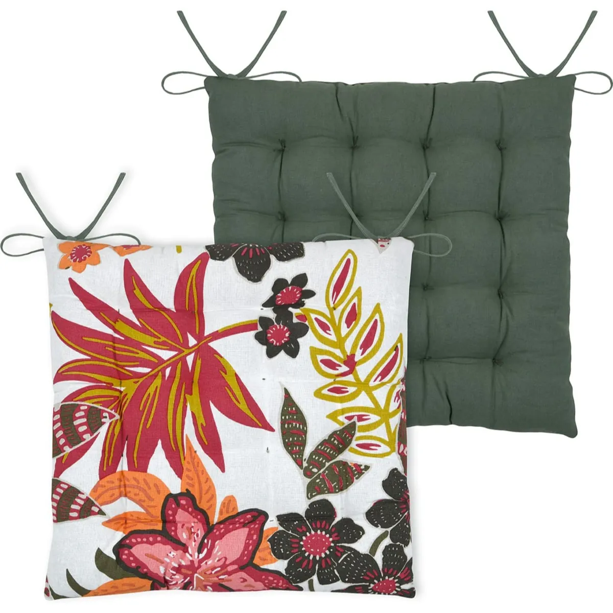 Cuscino quadrato per sedia in cotone (38 x 38 cm) Tenali Multicolore