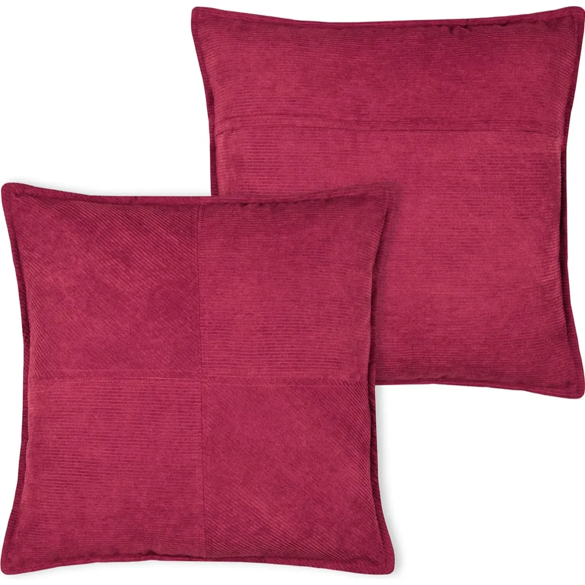 Cuscino quadrato in velluto a coste (45 x 45 cm) Dandy Bordeaux
