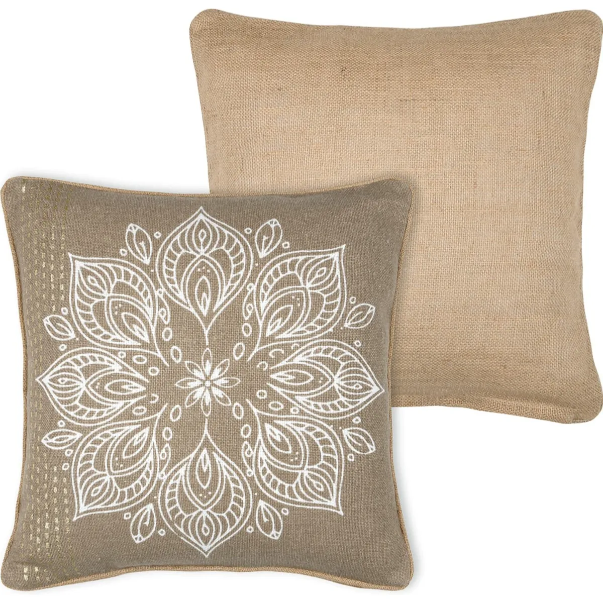 Cuscino quadrato tessuto riciclato (45 x 45 cm) Zen Tortora