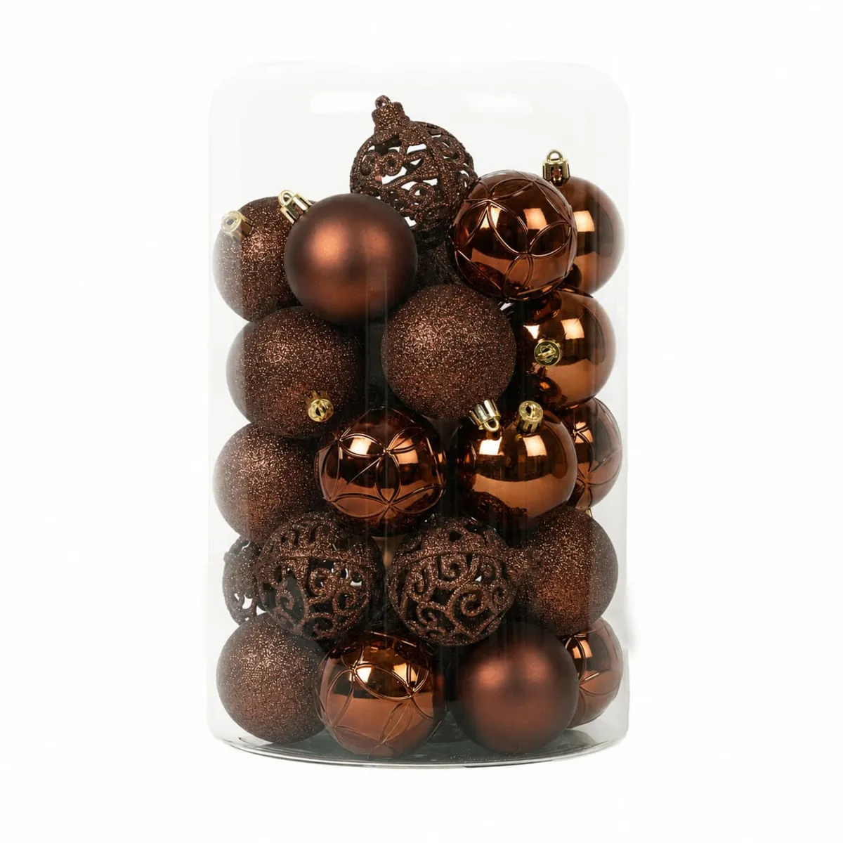 Set di 35 palline di Natale (D60 mm) Aravis Marrone caffè