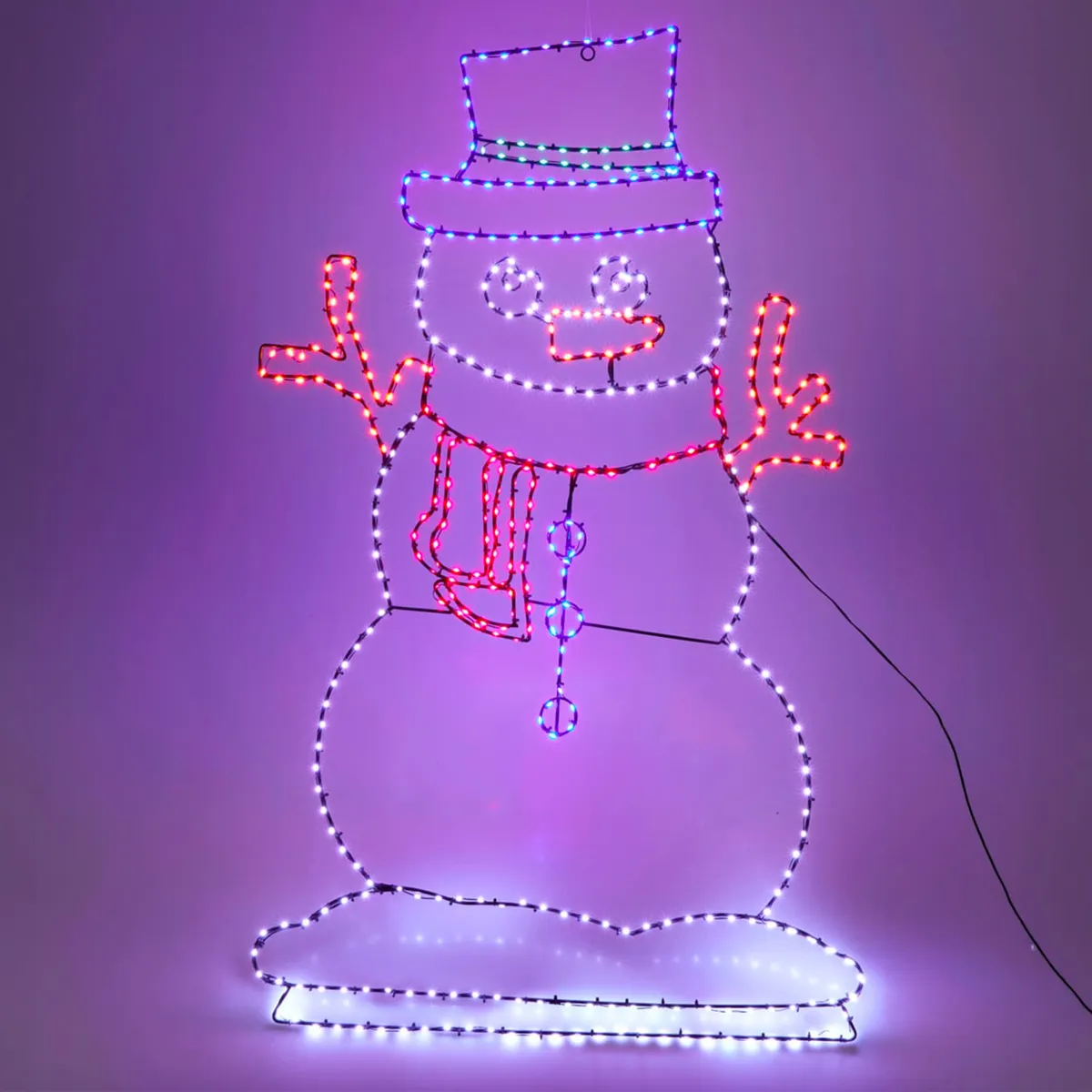 Bonhomme de neige luminosa 446 LED (H117 cm) Féerie Flash Multicolore