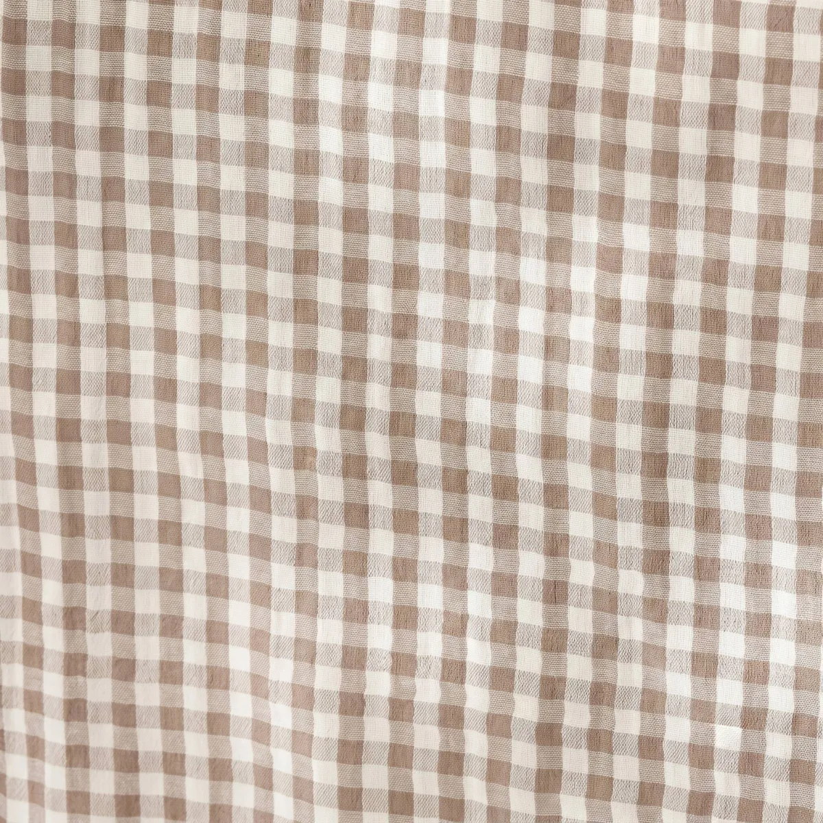 Tischläufer aus Baumwoll-Musselin (50 x 150 cm) Gaïa Vichy Hellbraun