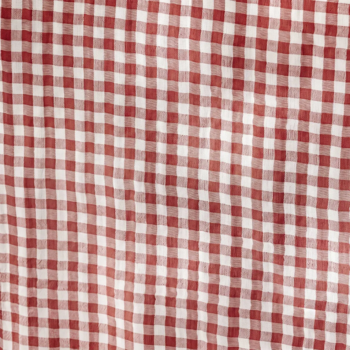 Runner da tavola garza di cotone (50 x 150 cm) Gaïa vichy Terracotta