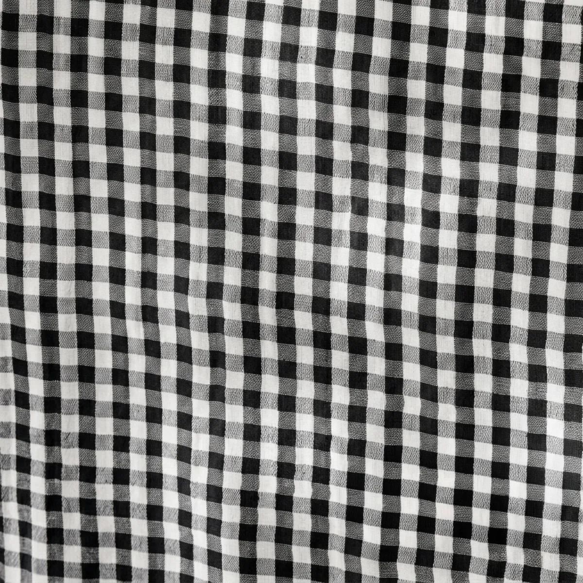 Tischläufer aus Baumwoll-Musselin (50 x 150 cm) Gaïa Vichy Schwarz