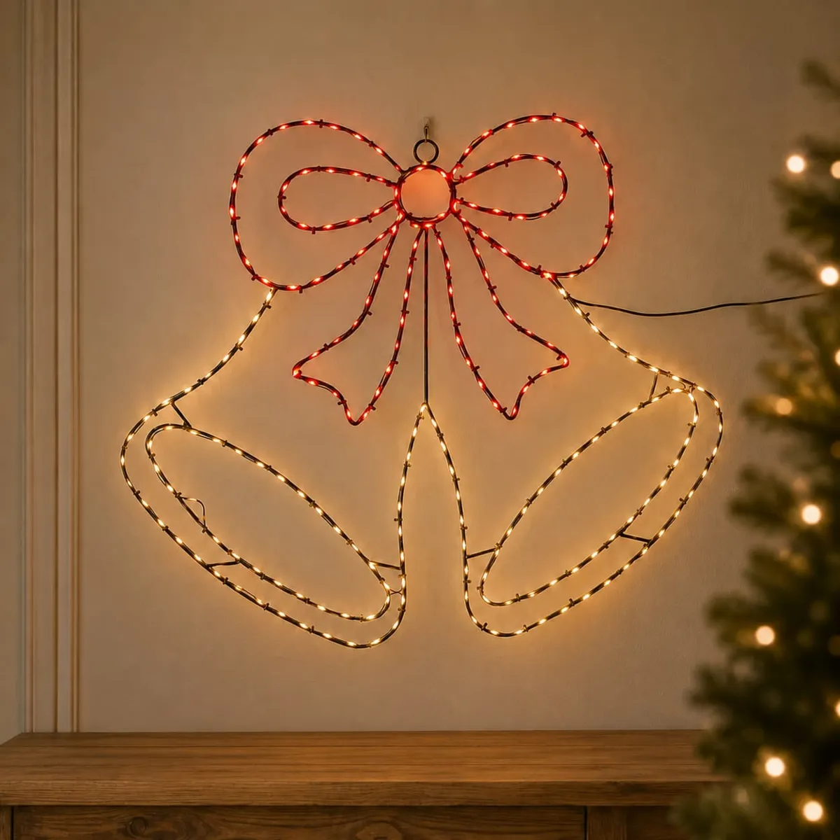 Campane luminose 223 LED (H51 cm) Effetto screpolato Flash Multicolore