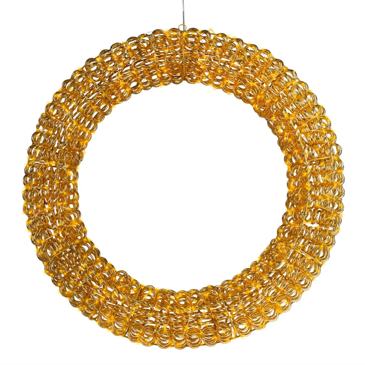 Ghirlanda natalizia luminosa 800 LED (D88 cm) Veglione Flash Oro intenso e bianco caldo