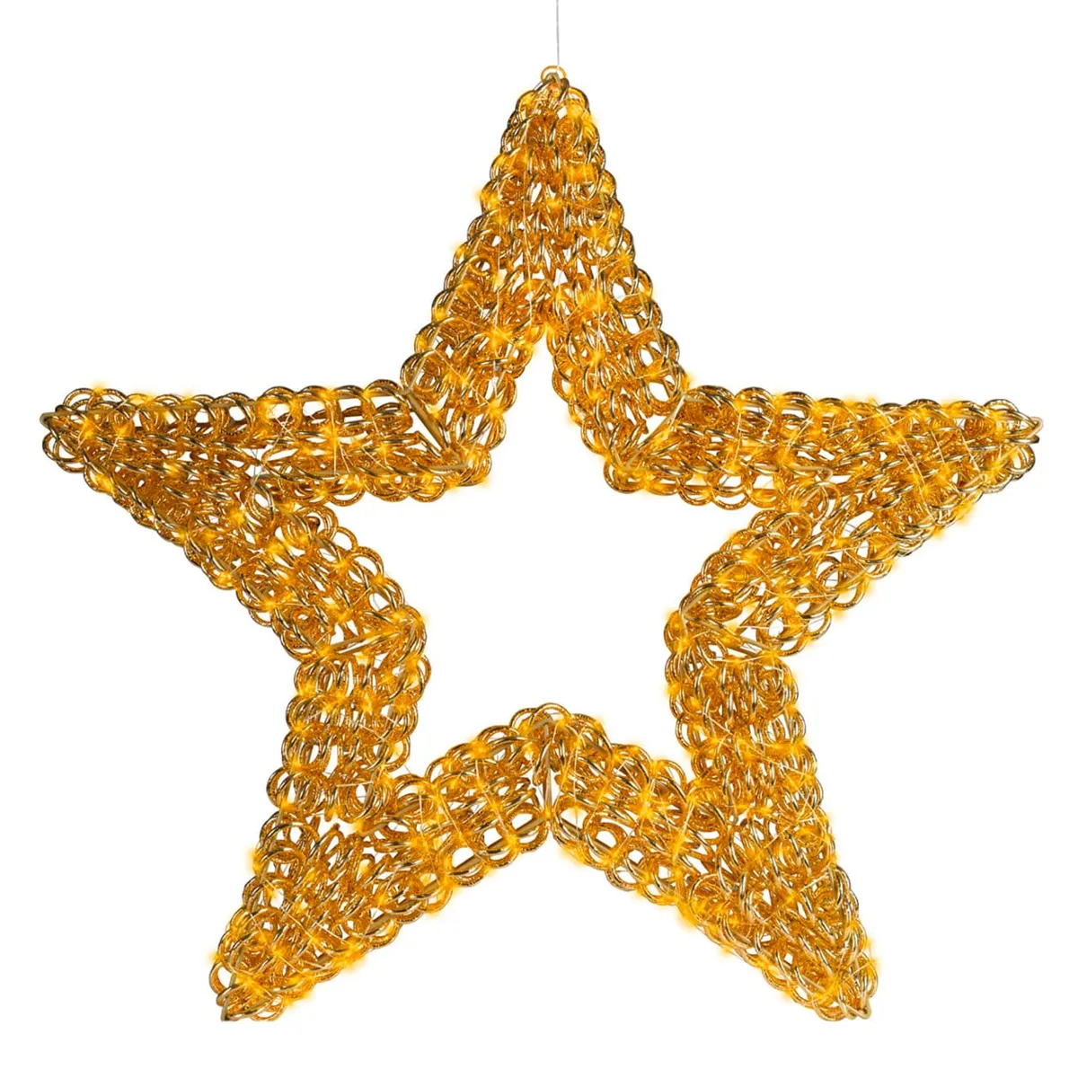 Stella luminosa 800 LED (D78 cm) Veglione Flash Oro intenso e bianco caldo