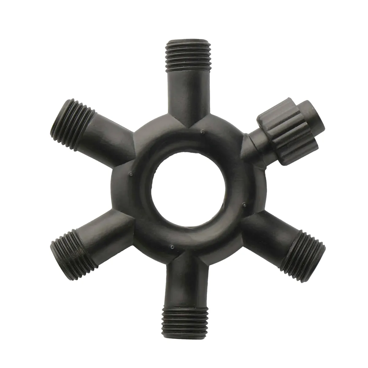 Connettore rotondo 5 uscite per ghirlande connettibili Pro-lights Nero