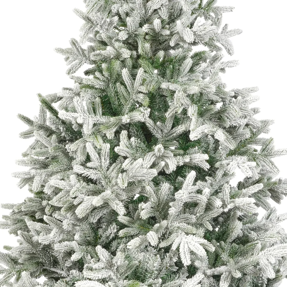 Albero di Natale artificiale (H180 cm) Abies Nordmann Verde innevato