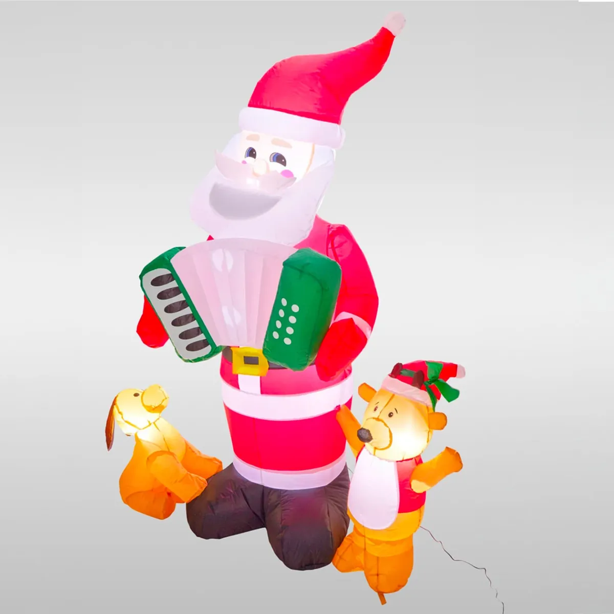 Babbo Natale gonfiabile e luminoso per esterni (H185 cm) Wouaf wouaf Multicolore
