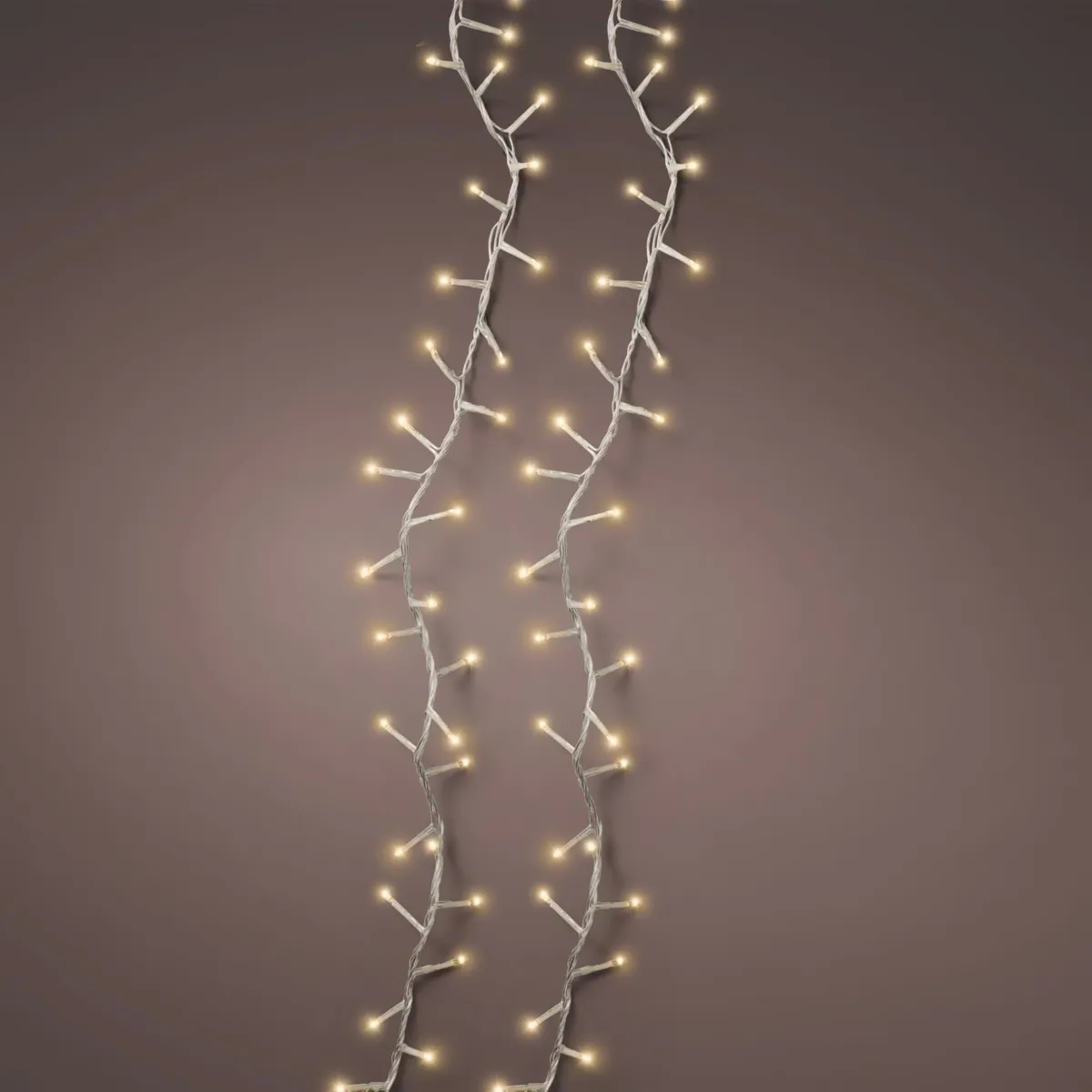 Guirlande lumineuse 45 m 2000 LED câble transparent Luxe Blanc chaud champagne