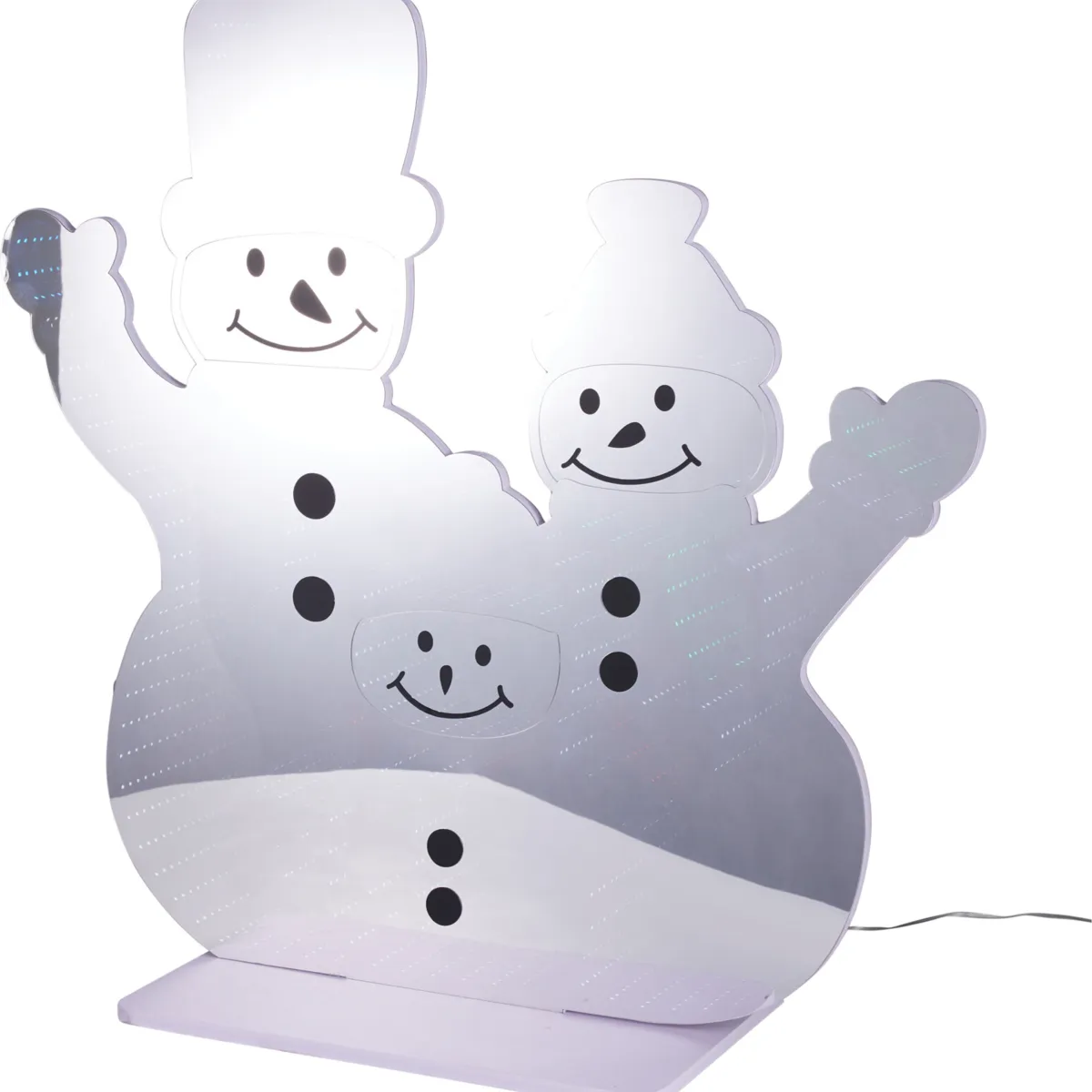 Famiglia di Pupazzi di Neve 480 LED (H63 cm) Infinity Multicolore