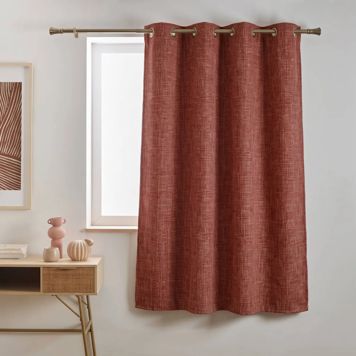 Tenda semi-oscurante Total Blackout (140 x 180 cm) Ombra Terracotta