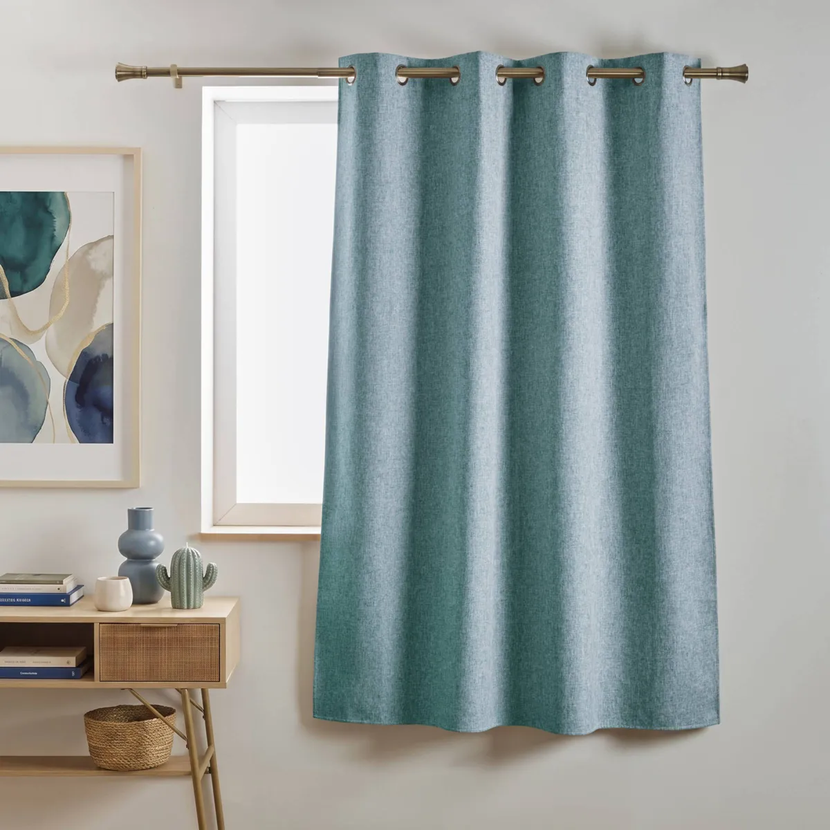 Tenda semi-oscurante Total Blackout (140 x 180 cm) Ombra Blu petrolio