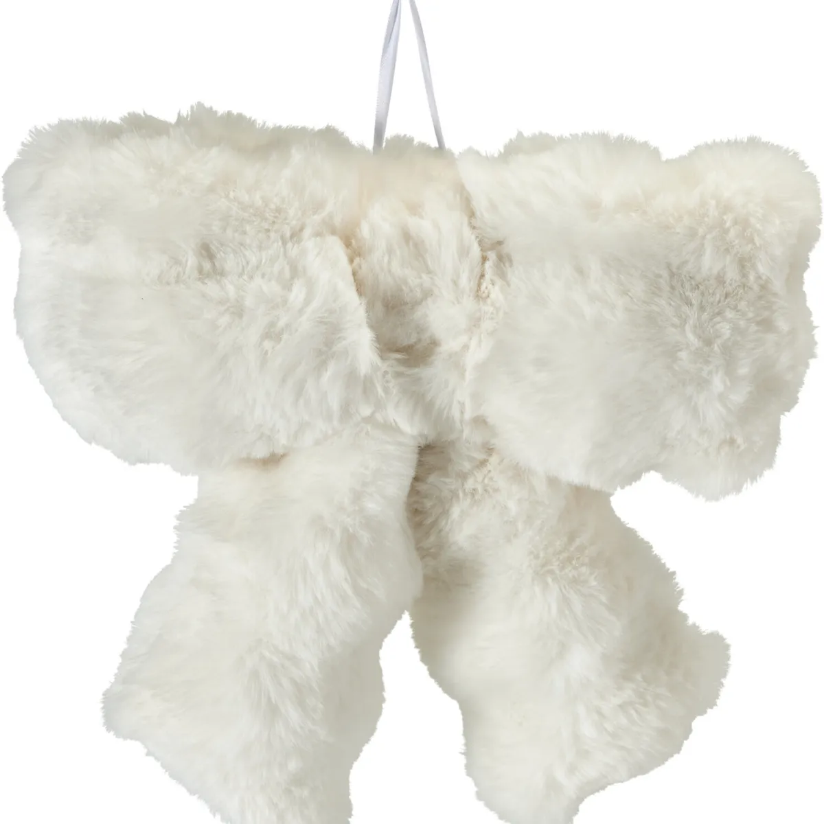 Grande Fiocco natalizio (H46 cm) Pelliccia invernale Avorio