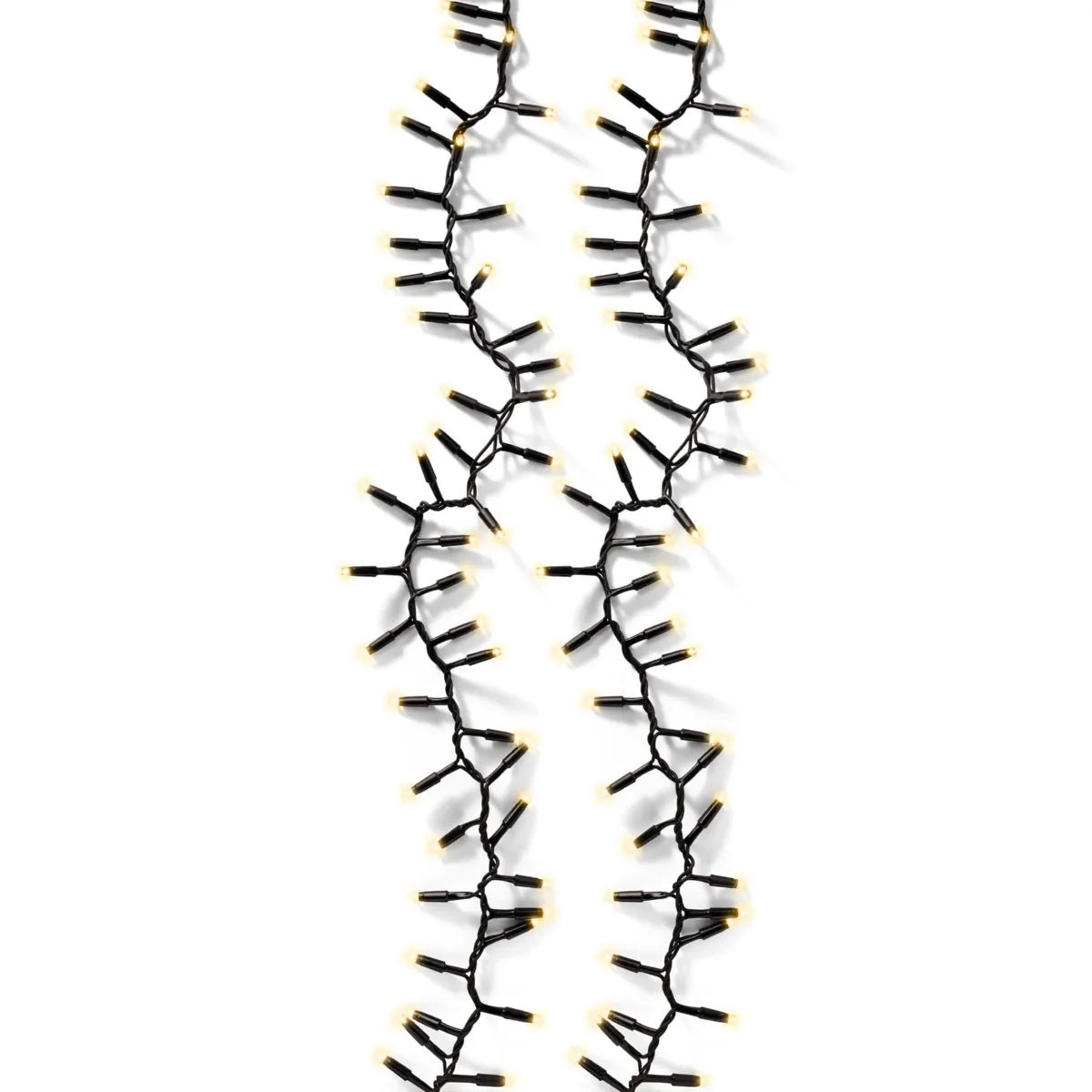 Catena luminosa connettibile 5 m 200 LED cavo nero Pro-lights Bianco caldo