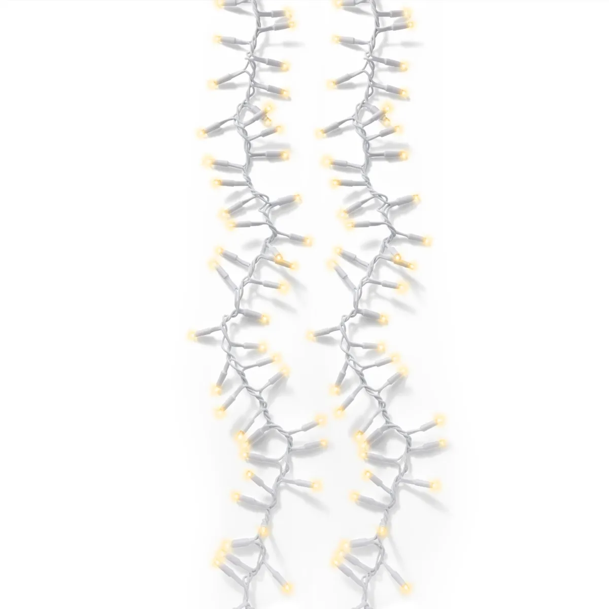 Catena luminosa collegabile 5 m 200 LED cavo bianco Pro-lights Bianco caldo