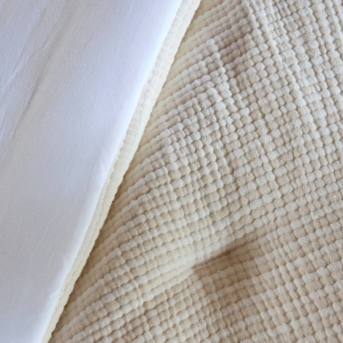 Piumone trapuntato in garza di cotone (90 x 220 cm) Oria Beige