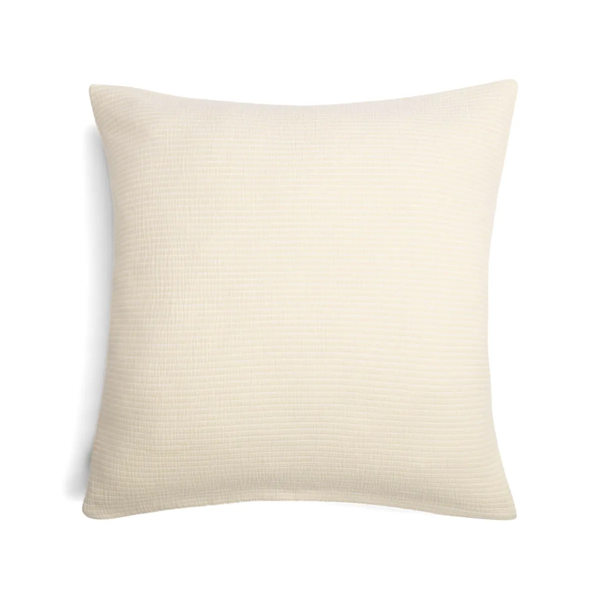 Federa quadrata in garza di cotone trapuntata (80 x 80 cm) Oria Beige