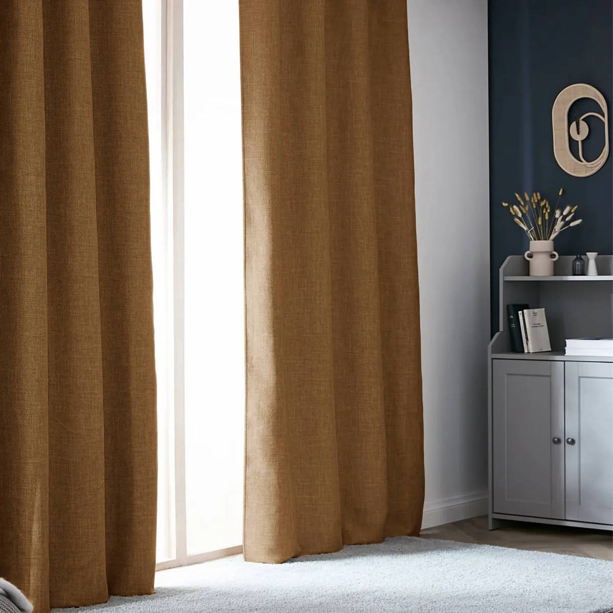 Tenda semi-oscurante termica con passanti nascosti (140 x 240 cm) Alba Camel