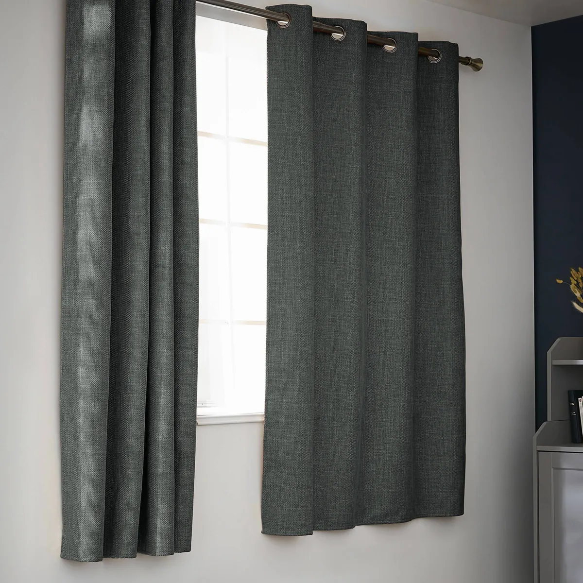 Rideau obscurcissant thermique (140 x 180 cm) Alba Gris anthracite