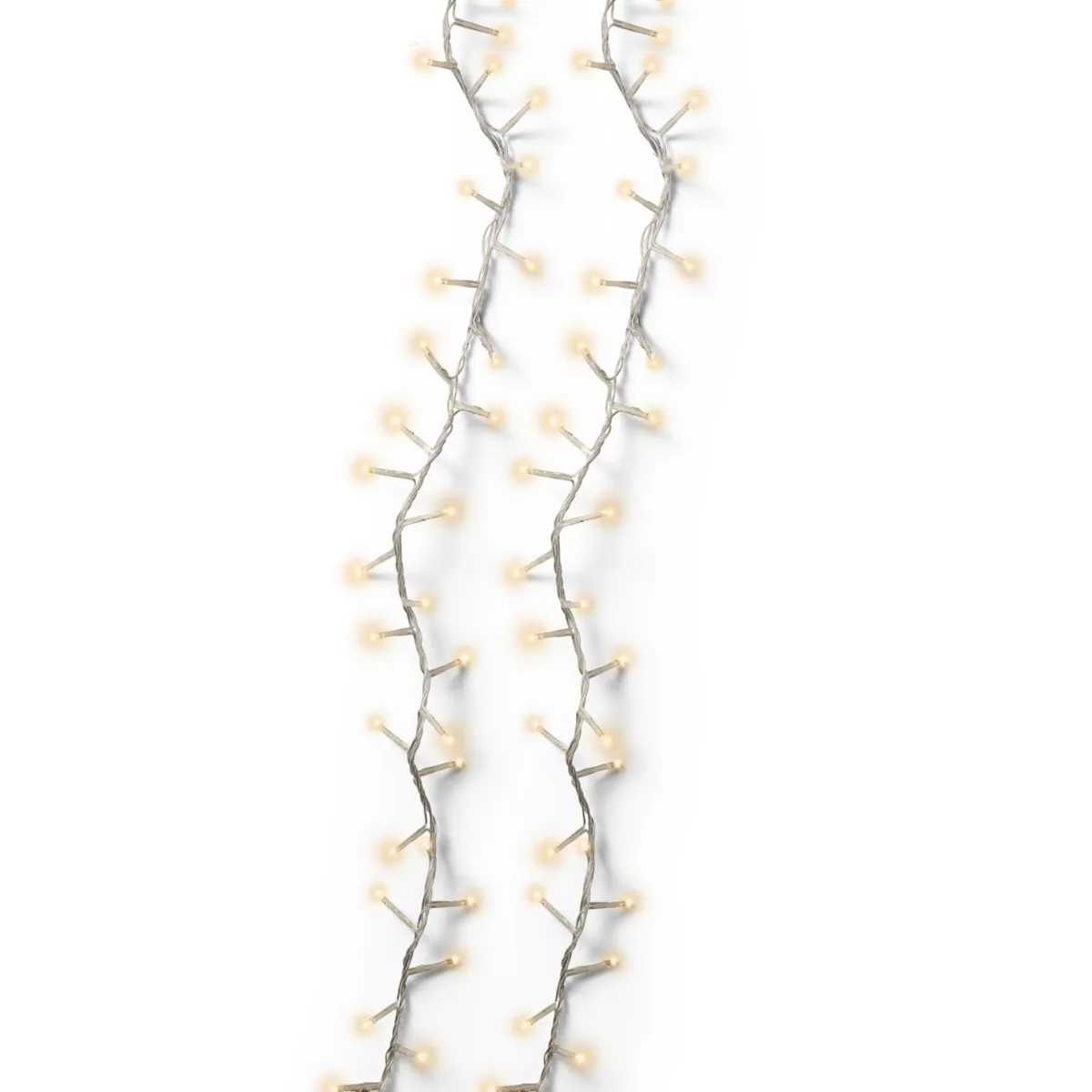 Guirlande lumineuse 34 m 1500 LED câble transparent Luxe Blanc chaud champagne