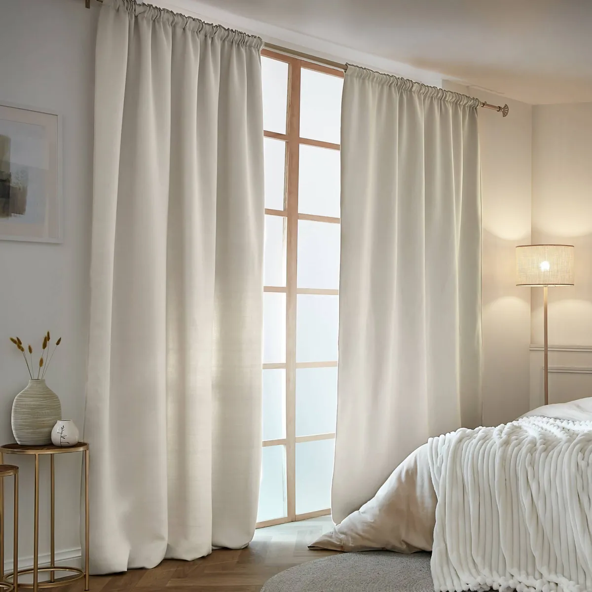 Tenda semi-oscurante termica con passanti nascosti (140 x 240 cm) Nocta Beige