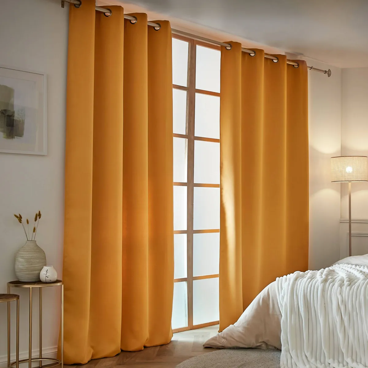 Tenda semi-oscurante termica (140 x 240 cm) Nocta Giallo senape