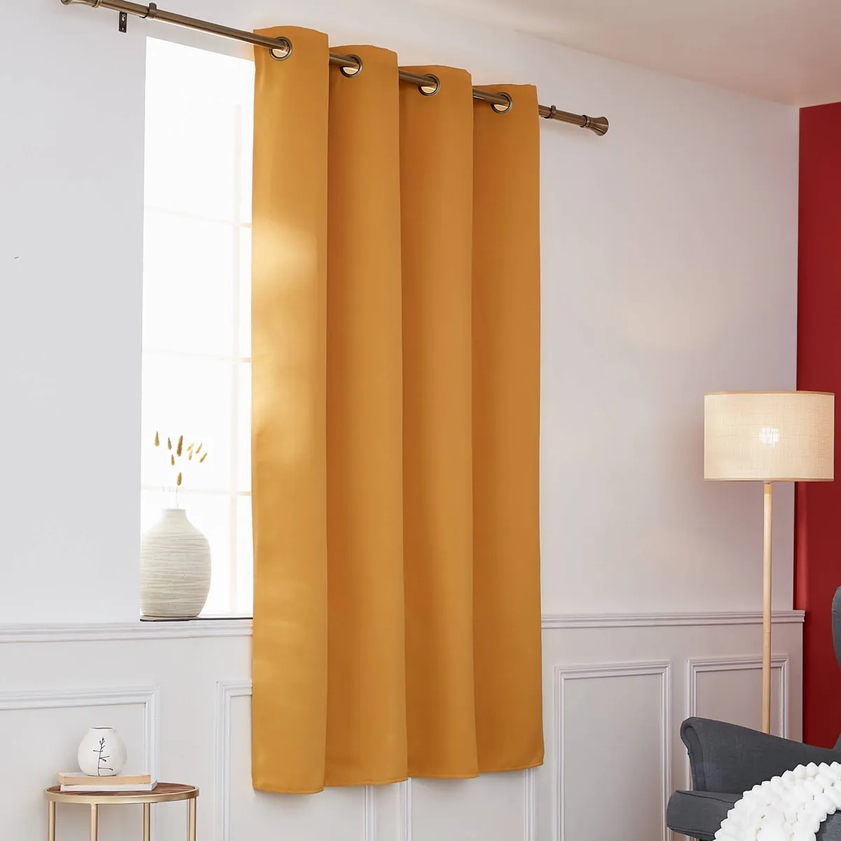 Tenda semi-oscurante termica (140 x 180 cm) Nocta Giallo senape