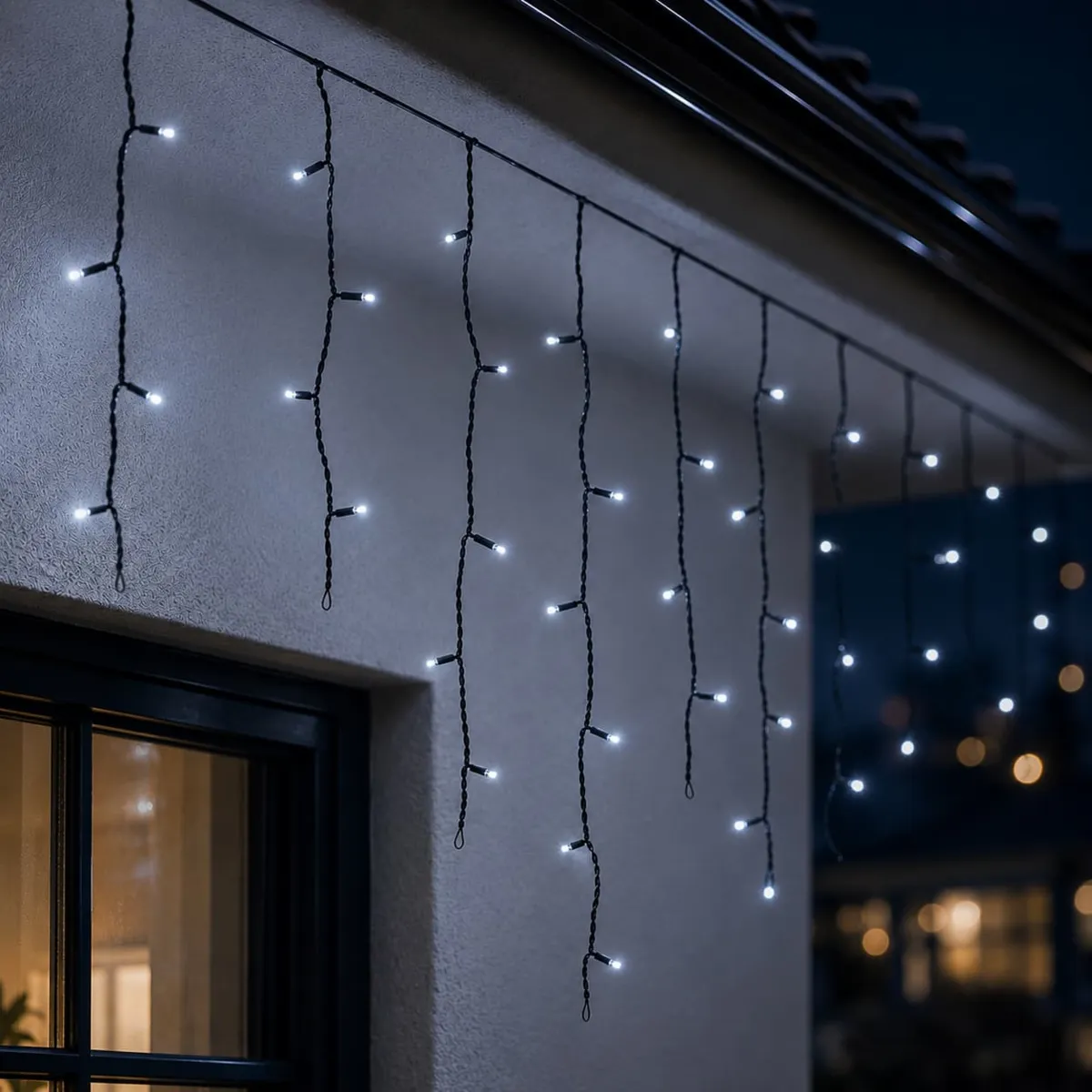 Stalattite luminosa lung.7,50 m Bianco freddo 175 LED CN 1