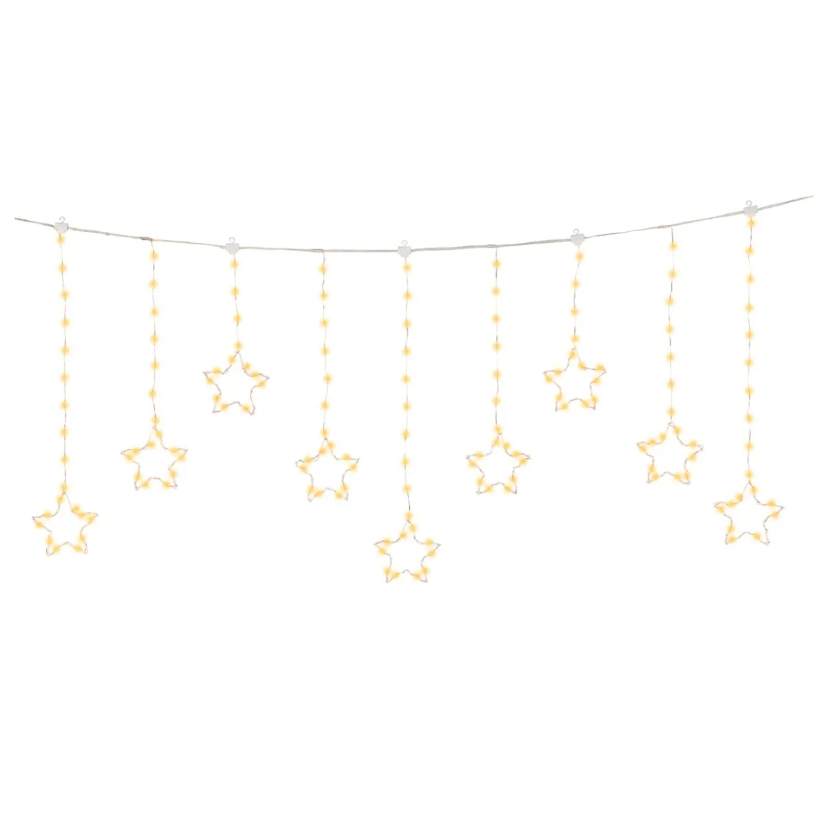 Catena luminosa a tenda 156 LED (L120 - H60 cm) Notte stellata Rame e bianco caldo