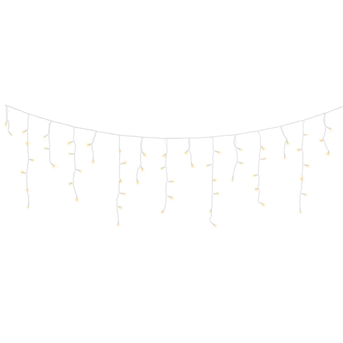 Stalattite luminosa collegabile 3,60 m 96 LED cavo bianco Pro-lights Bianco caldo