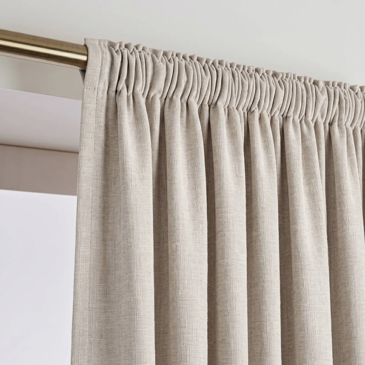 Tenda semi-oscurante Total Blackout passanti nascosti (280 x 240 cm) Ombra Beige sabbia