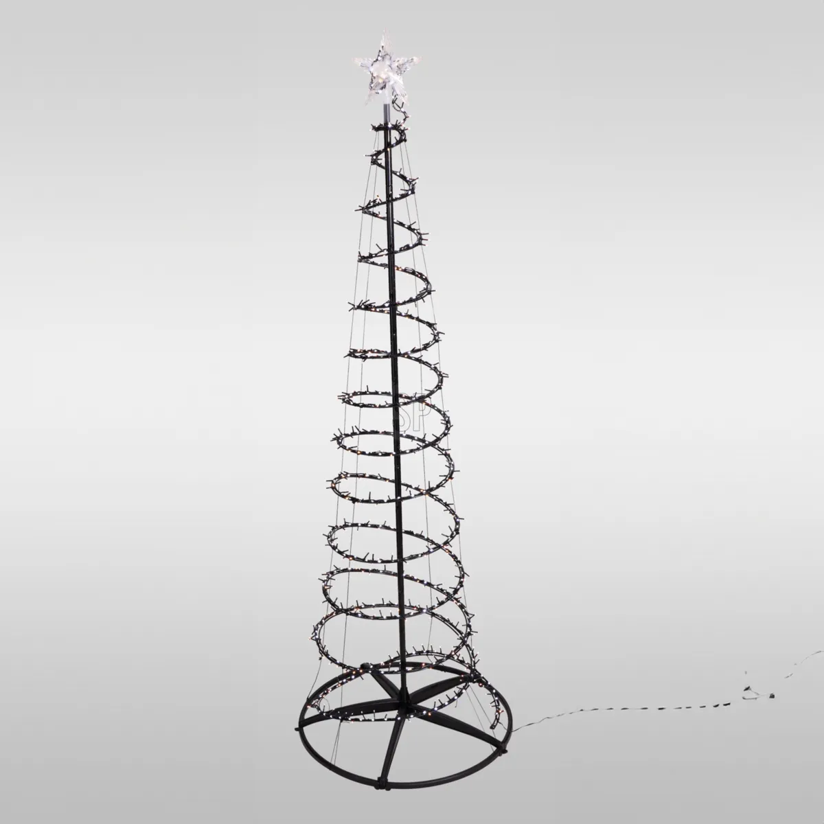 Albero luminoso 640 LED (H180 cm) Effetto cascata Bianco caldo