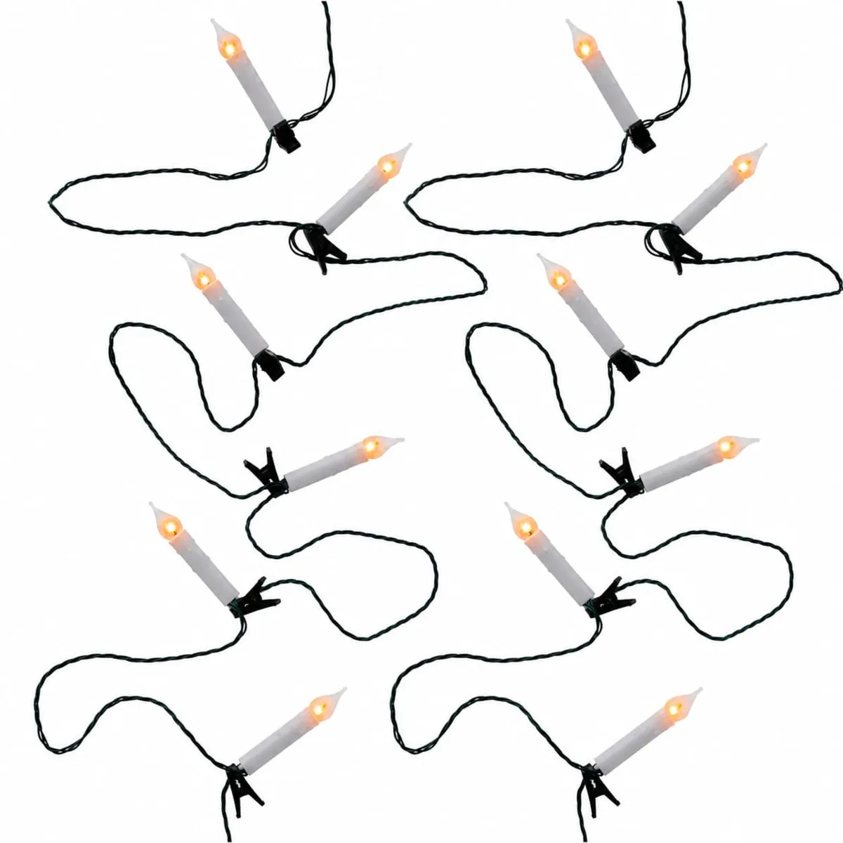 Guirlande lumineuse déco (6 m) Bougies Authentiques Flamme Blanc chaud