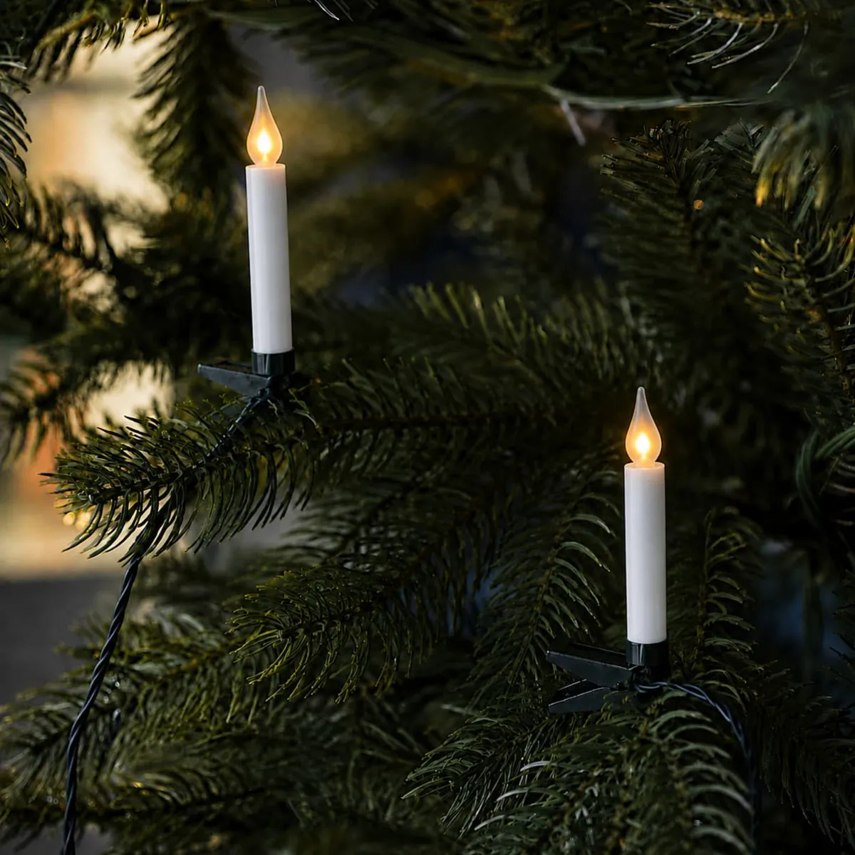 Guirlande lumineuse déco (6 m) Bougies Authentiques Flamme Blanc chaud