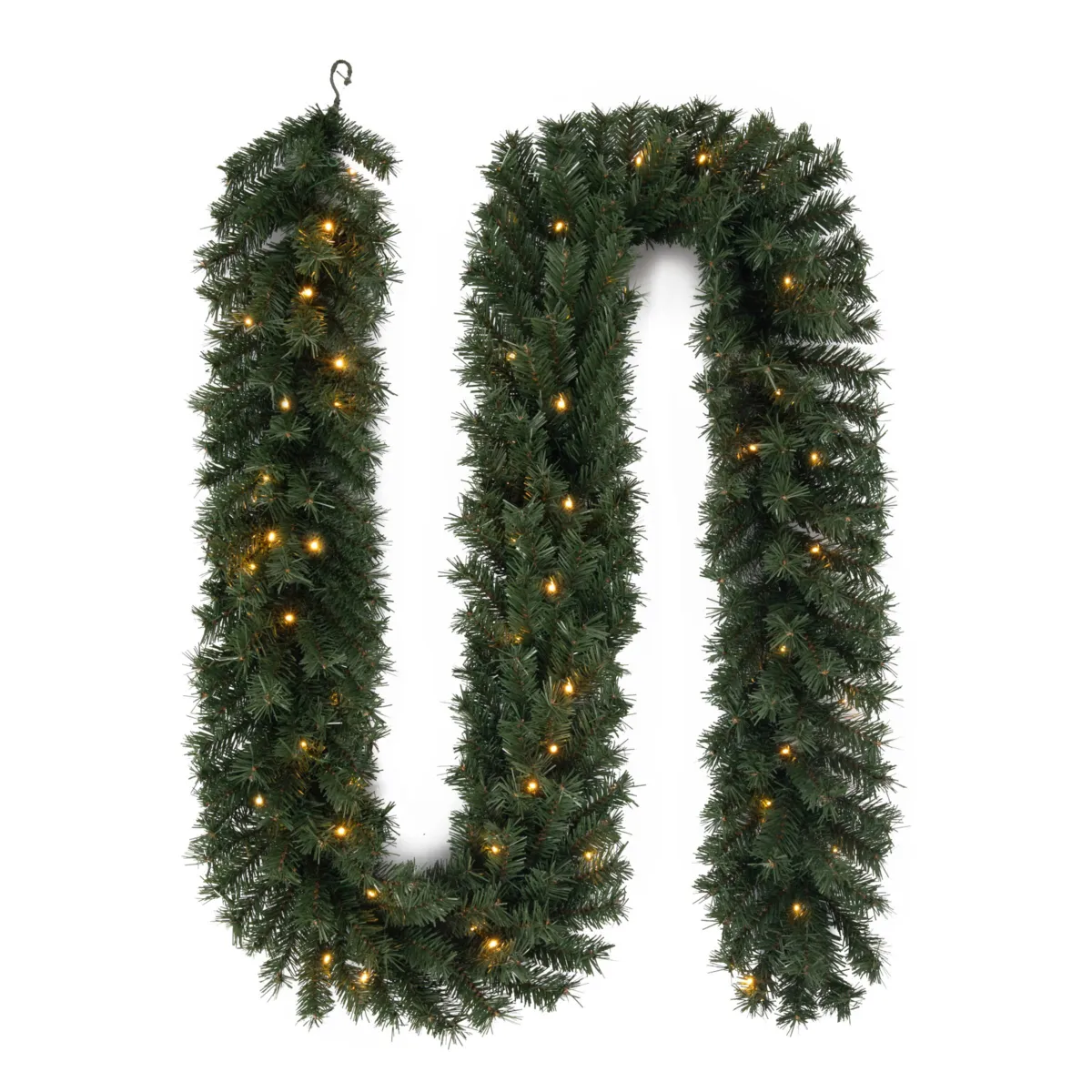 Guirlande sapin lumineuse (300 cm - D25) Royal Vert et blanc chaud