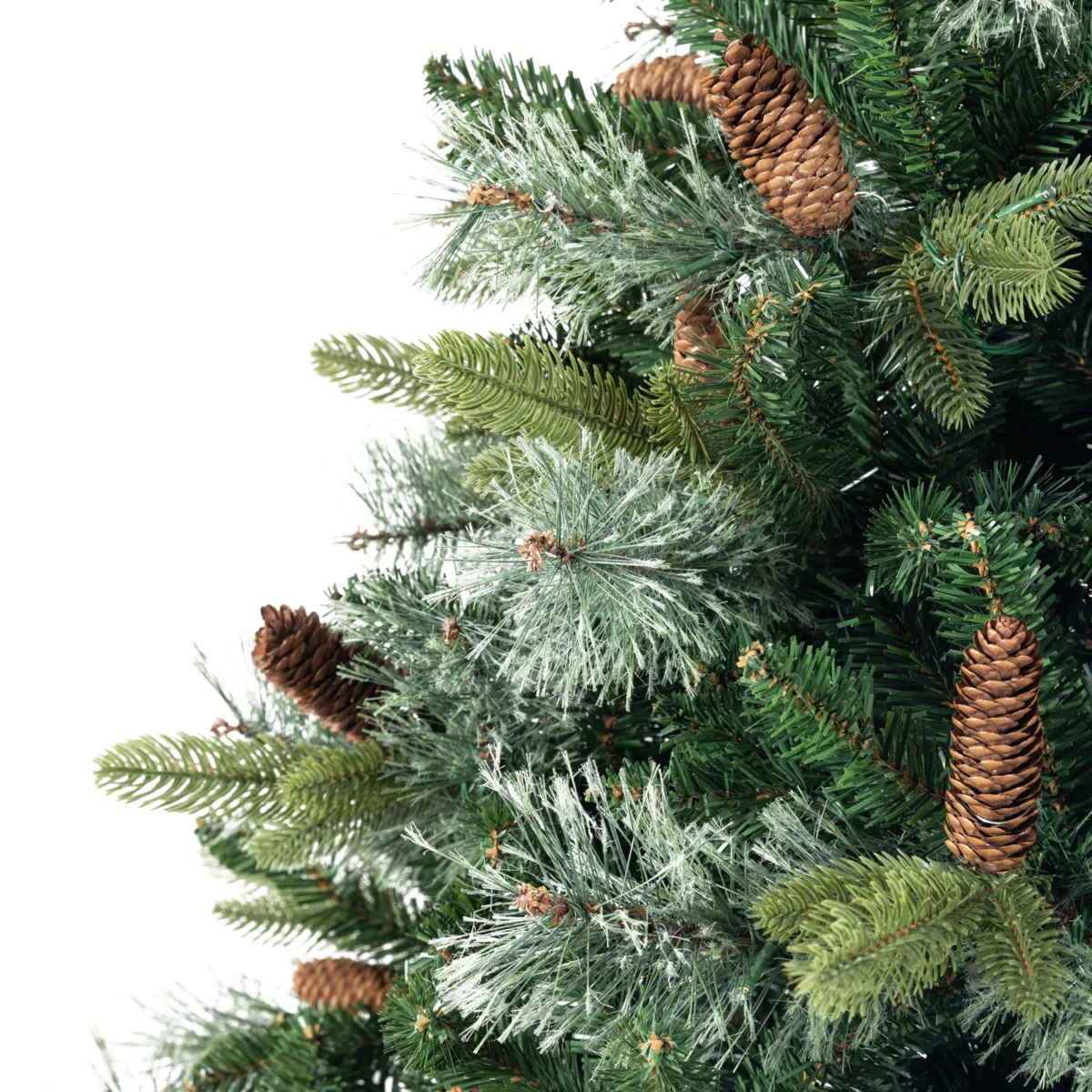 Künstlicher beleuchteter Weihnachtsbaum H180 cm Washington Luxe Tannengrün
